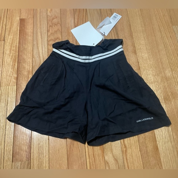 NWT Karl Lagerfeld Kids Black Shorts Size 8 - Picture 1 of 7